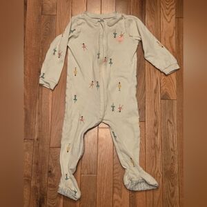 Pekkle 18M Footies Pajamas One-Piece Sleeper Ballerina Dancer Print